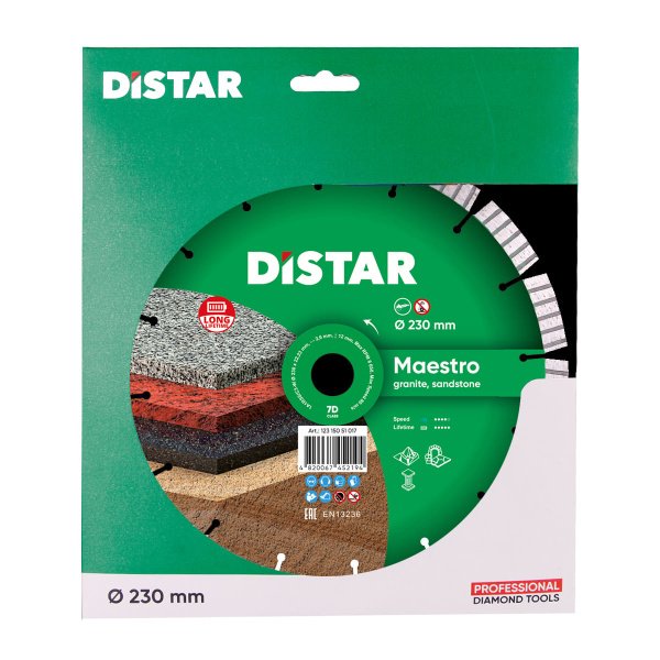 Круг алмазний вiдрiзний Distar 1A1RSS/C3-W 230x2,6/1,6x22,23-16-ARPS 38x2,6x10+2 R103 Maestro