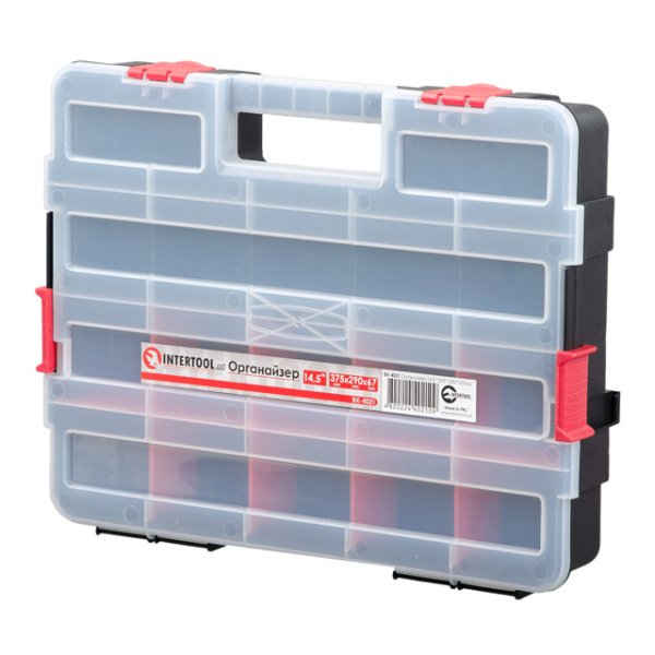 Пластиковий органайзер для інструментів 14.5" 375*290*67 мм INTERTOOL BX-4021