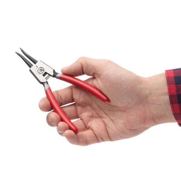 Щипці для зняття та встановлення стопорних кілець, 150 мм, прямі, на розтиск INTERTOOL HT-7007