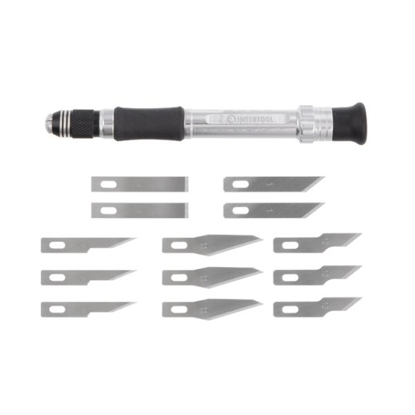 Набір скальпелів з тримачем, 14 шт. INTERTOOL HT-0524