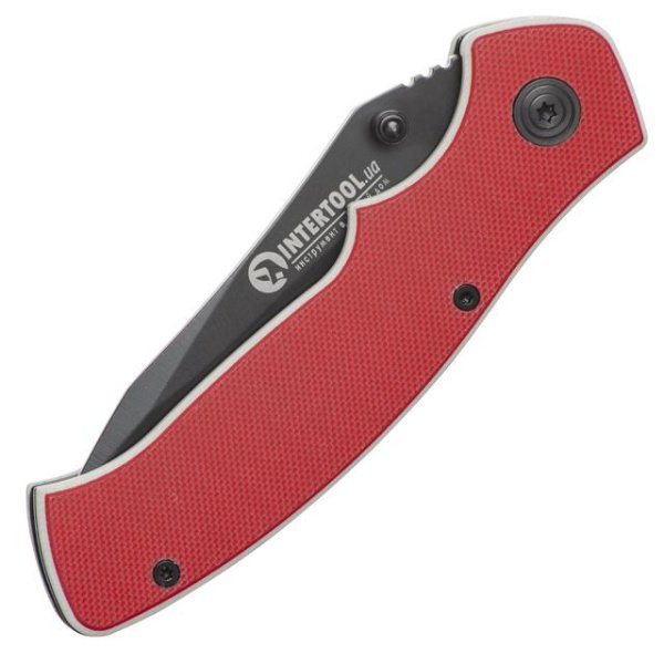Ніж складаний, 194 мм, ручка з металевими вставками INTERTOOL HT-0595