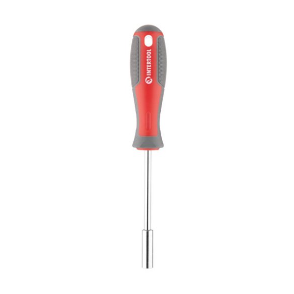 Викрутка з магнітним тримачем для насадок 1/4", 100 мм , Cr-V INTERTOOL VT-3300