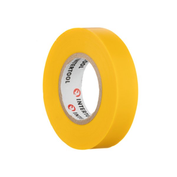 Стрічка ізоляційна 0.15мм*17мм*20м жовта INTERTOOL IT-0052