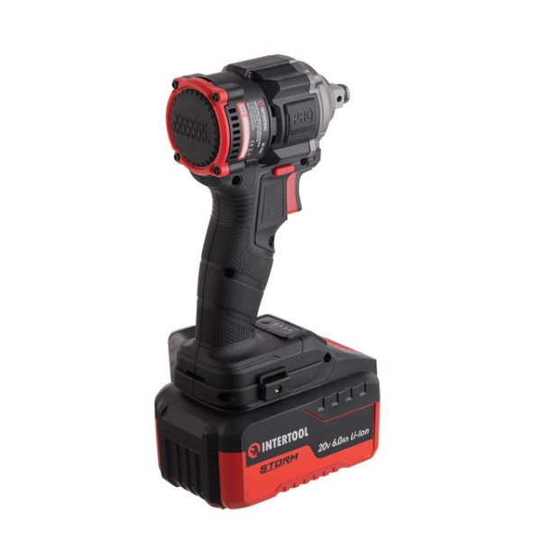 Гайкокрут ударний акумуляторний з безщітковим двигуном 20 В, 350 Nm, COMPACT, 0-900/1700/2500 об/хв, 0-1170/2210/3250 уд/хв, 1/2", без ЗП та АКБ INTERTOOL WT-9363