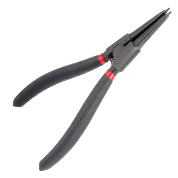 Щипці для зняття і установки стопорних кілець 180мм, прямі на розжим, 40CrV, фосфатовані, поліровані. INTERTOOL HT-7018