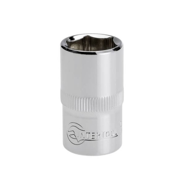 Головка шестигранна 1/2" 16*38 мм CrV INTERTOOL ET-0016