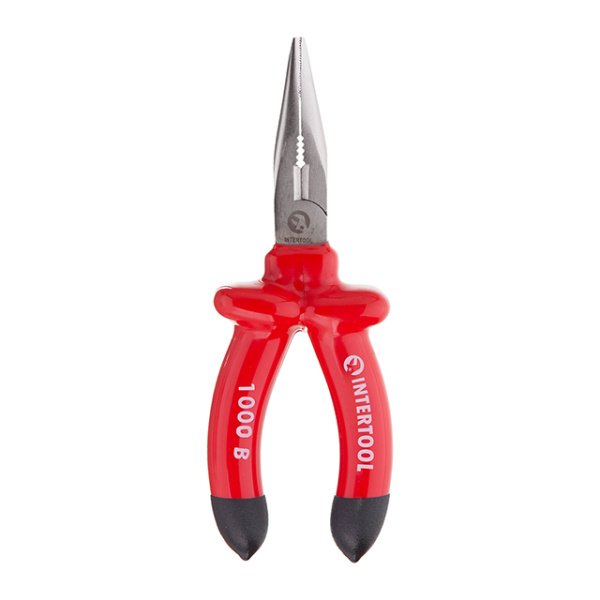 Довгогубці прямі 160 мм, діелектричні, 1000 В, CrV 6150 INTERTOOL NT-0326