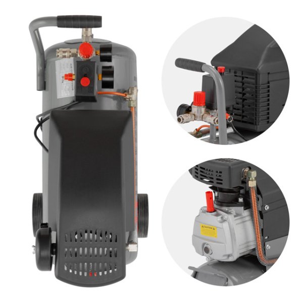 Компресор 24 л, 1500 Вт, 220 В, 8 атм, 206 л/хв. INTERTOOL PT-0010