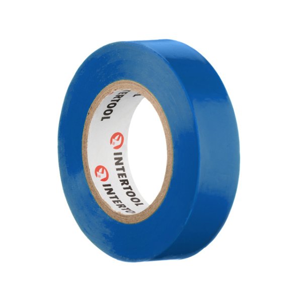 Стрічка ізоляційна, 17 мм * 15 м * 0.15 мм, синя  INTERTOOL IT-0015
