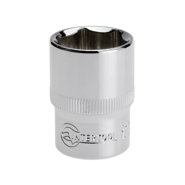 Головка шестигранна 1/2" 22*38 мм CrV INTERTOOL ET-0022