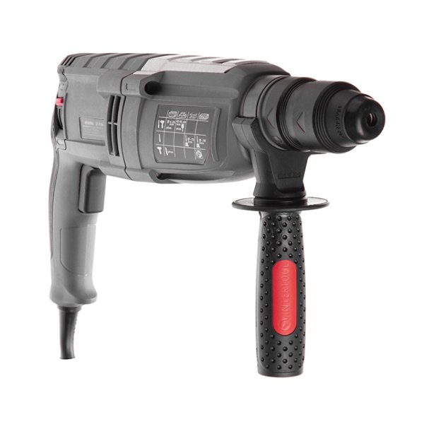 Перфоратор 1,0 кВт, 3,5 Дж, 0-1300 об/хв, 0-5100 уд/хв, 3 режими, SDS-plus, знімний швидкозатискний патрон INTERTOOL DT-0186