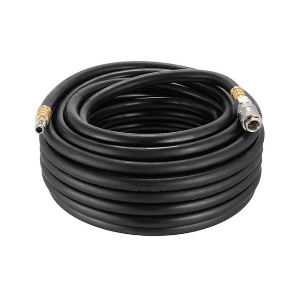 Шланг гумовий повітряний, армований, до 20 атм, 8×15 мм, 15 м, зі швидкороз'ємними з'єднаннями, STORM INTERTOOL PT-1738