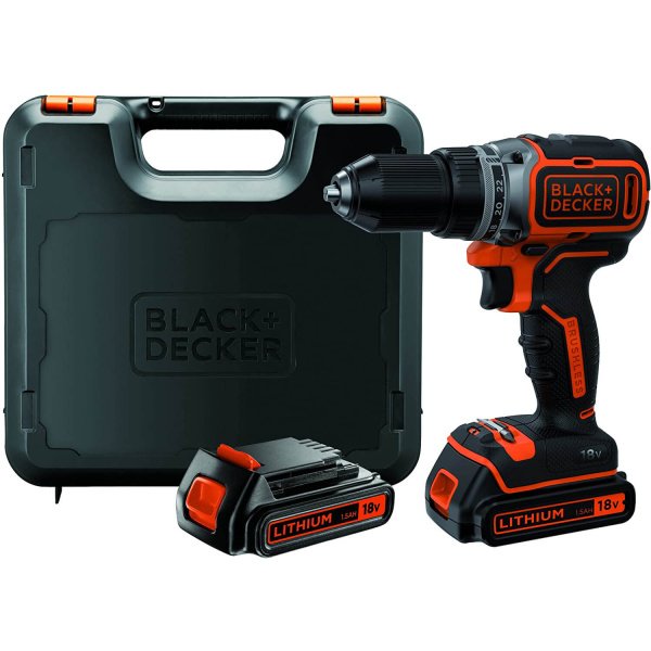 Дриль-шурупокрут акумуляторний безщітковий BLACK+DECKER BL186KB