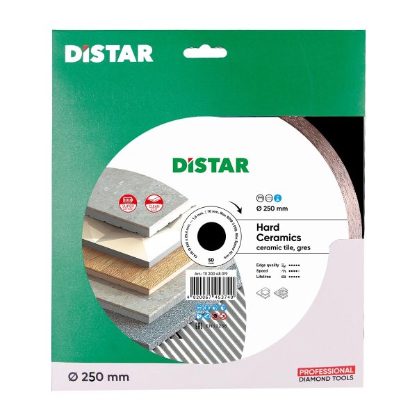 Круг алмазний вiдрiзний Distar 1A1R 250x1,6/1,2x10x25,4 Hard ceramics