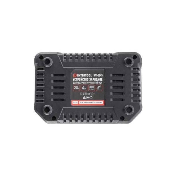Пристрій зарядний для акумуляторів Li-ion 20 В, струм заряду 4.0 А INTERTOOL WT-0345