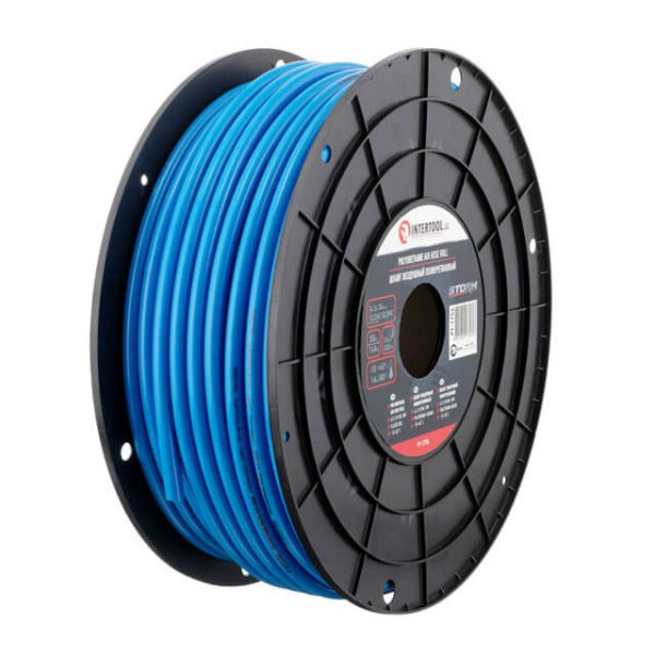 Шланг повітряний поліуретановий, 6,5×10 мм, 50 м, пластикова бобіна, STORM INTERTOOL PT-1756