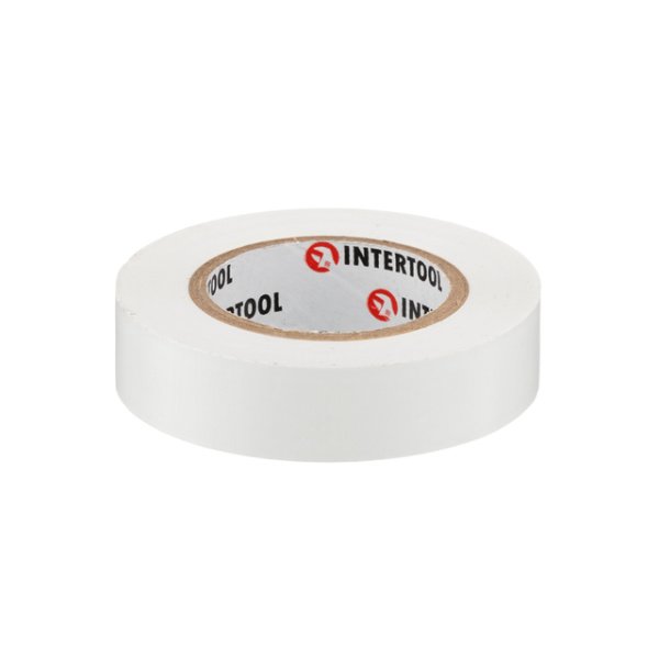 Стрічка ізоляційна 0.15мм*17мм*15м біла INTERTOOL IT-0043