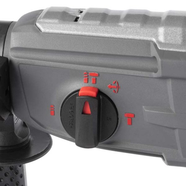 Перфоратор 1,0 кВт, 3,5 Дж, 0-1300 об/хв, 0-5100 уд/хв, 3 режими, SDS-plus, знімний швидкозатискний патрон INTERTOOL DT-0186