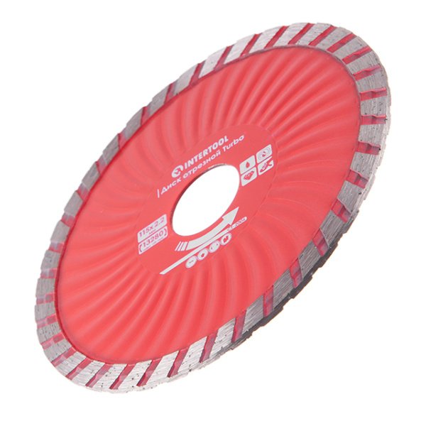 Диск відрізний по каменю TURBO алмазний, 115мм, 22-24% INTERTOOL CT-2006