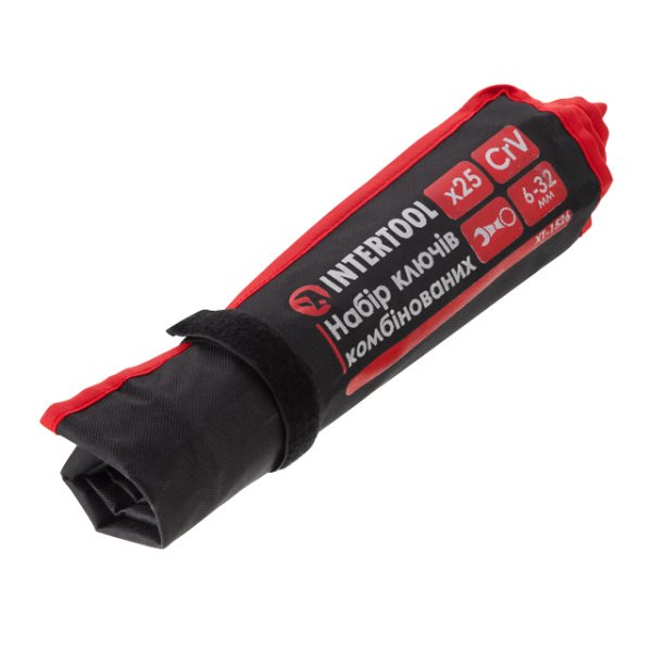 Набір ключів комбінованих, 25 шт., 6-32 мм, професійні, DIN3113, чохол INTERTOOL XT-1526