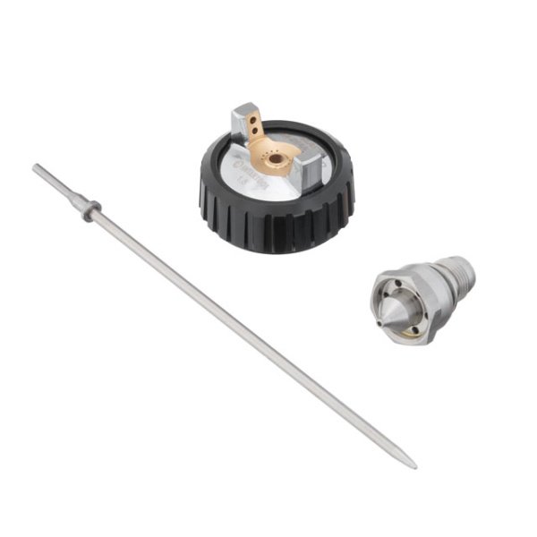 Комплект 1,8 мм форсунка, повітряна головка, голка до краскопультів HVLP BLACK M-DIAMOND (PT-0163, PT-0164, PT-0168) STORM INTERTOOL PT-2618