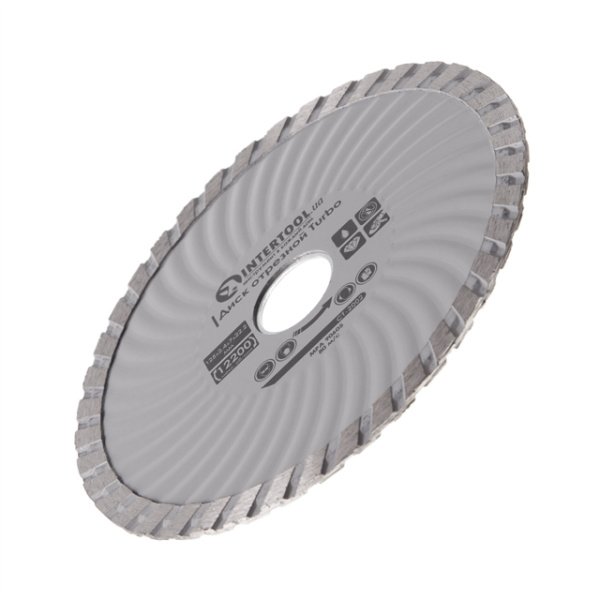 Диск відрізний алмазний Turbo, 125 мм, 16-18%, 12200 об/хв INTERTOOL CT-2002