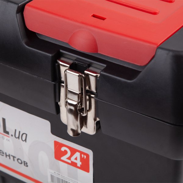 Ящик для інструментів з металевими замками, 24": 610*255*251 мм INTERTOOL BX-1024