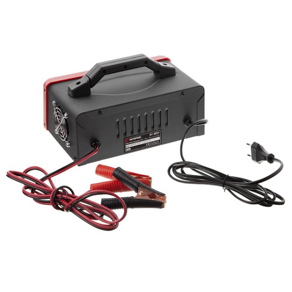 Зарядний пристрій 12 В, 5-20 А, 6-280 Аг, режим відновлення акумулятора, з мікропроцесором INTERTOOL AT-3021
