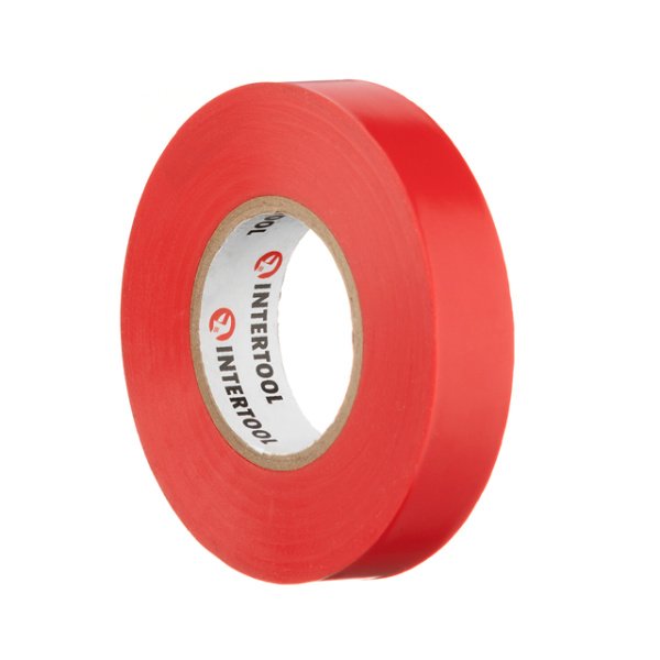 Стрічка ізоляційна, 17 мм * 25 м * 0.15 мм, червона INTERTOOL IT-0060