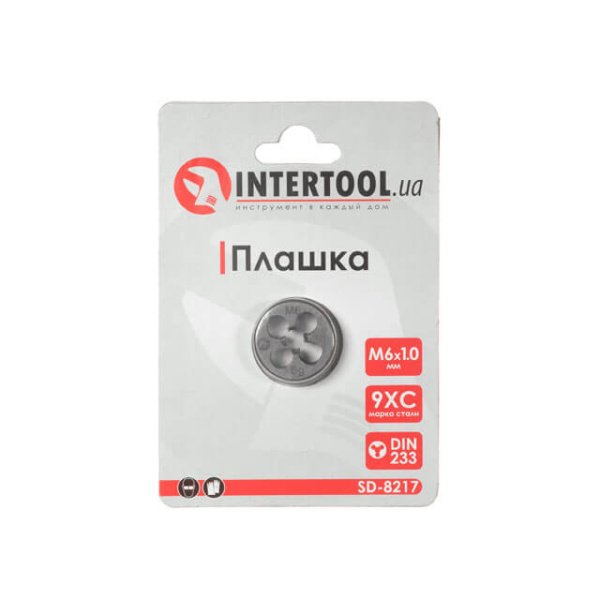 Плашка, M6×1,0 мм INTERTOOL SD-8217