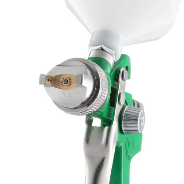 Фарбопульт пневматичний HVLP, форсунка: 1,4 мм, верхній пластиковий бачок: 600 мл, 3 бар INTERTOOL PT-0118