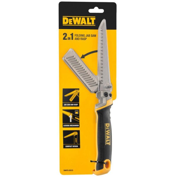 Мініножовка-рашпіль по гіпсокартону, складана DeWALT DWHT0-20123