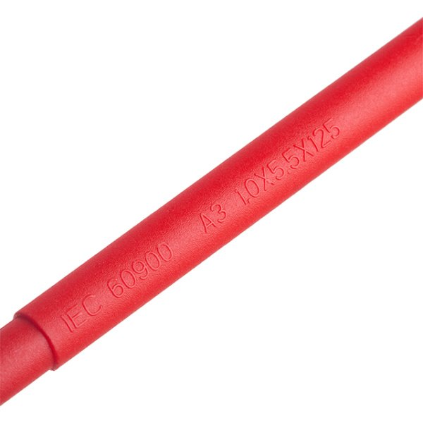 Викрутка шліцева ізольована 1*5,5 мм, 125 мм, 1000 В INTERTOOL VT-3206