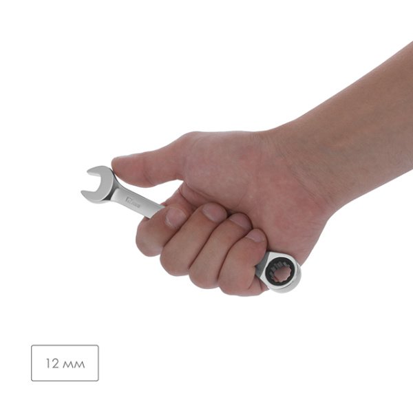 Ключ комбінований з тріскачкою 12мм Cr-V; PROF DIN3113 INTERTOOL XT-1352