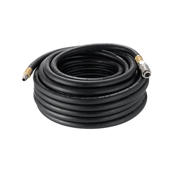 Шланг гумовий повітряний, армований, до 20 атм, 10×17 мм, 15 м, зі швидкороз'ємними з'єднаннями, STORM INTERTOOL PT-1739