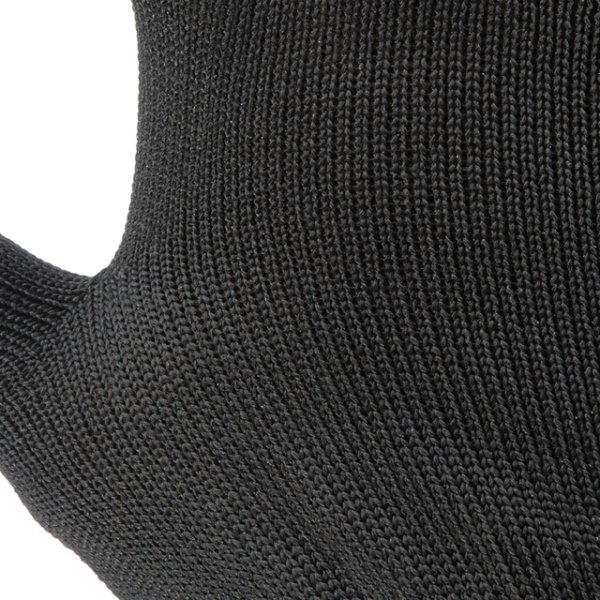 Рукавичка садова трикотажна з синіми ПВХ крапками, 100% поліестер, 10", клас в'язки 10, чорна, 55 г INTERTOOL SP-0104