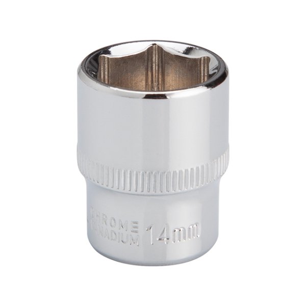 Головка шестигранна 1/4", 14×25 мм, Cr-V, STORM INTERTOOL ET-0444