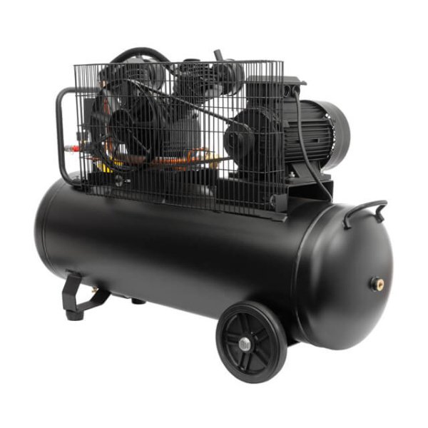Компресор 100 л, 3 кВт, 380 В, 10 aтм, 500 л/хв., 2 циліндри INTERTOOL PT-0013