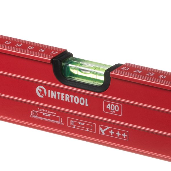 Рівень з поворотною капсулою 400мм. 3 капсули INTERTOOL MT-1264