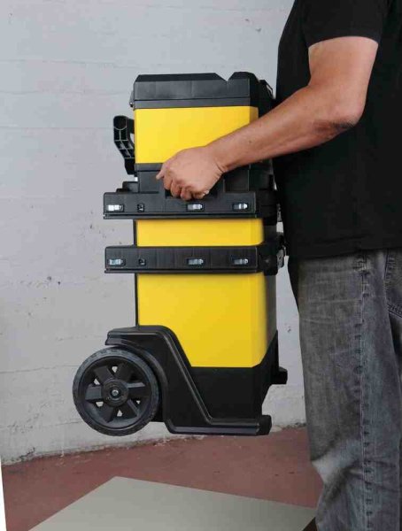 Ящик металлопластмассовий Rolling Workshop, розміри 568x730x389 мм, на колесах STANLEY 1-95-621
