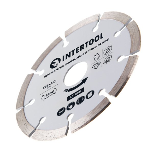 Диск відрізний сегментний алмазний, 115мм, 16-18% INTERTOOL CT-1001