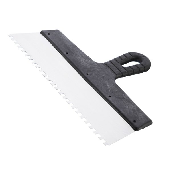 Шпатель із нержавіючої сталі, 300 мм, зуб: 6×6 мм INTERTOOL KT-2306