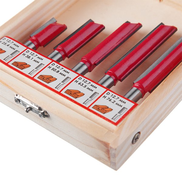 Набір фрез пазових прямих, 5 шт. INTERTOOL HT-0075