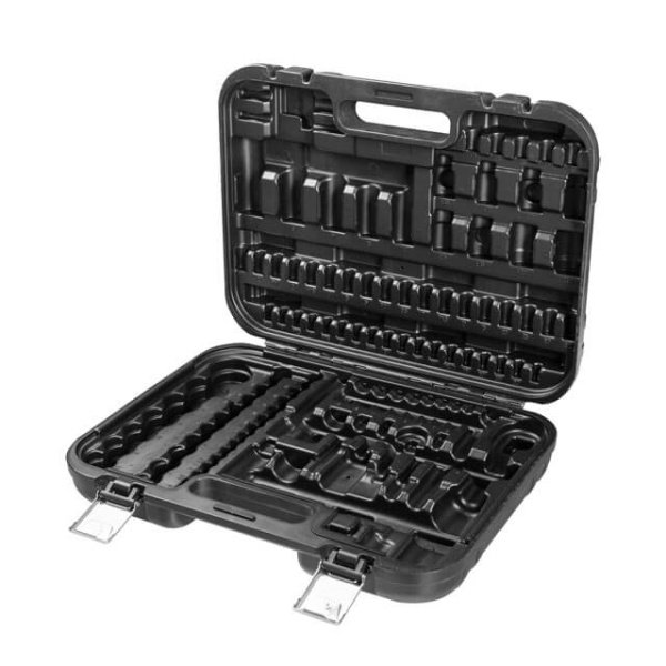 Набір інструментів 1/2" & 1/4" 111од, IMPACT Cr-V головки подовжені 15,17,19,21,22 + подовжувач 125мм INTERTOOL ET-9111