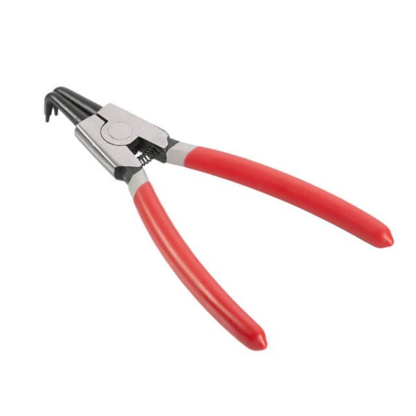 Щипці для зняття та встановлення стопорних кілець, 150 мм, вигнуті, на розтиск INTERTOOL HT-7008