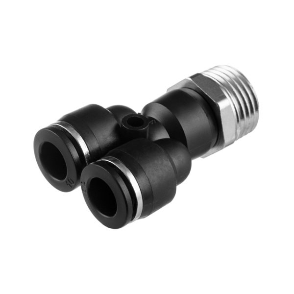 З'єднання цангове Y-образне для поліуретанових та ін. шлангів 10×10 мм, 1/2" зовнішня різьба INTERTOOL PT-2388