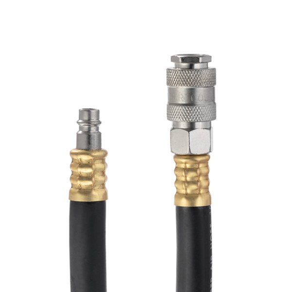 Шланг гумовий повітряний, армований, до 20 атм, 10×17 мм, 15 м, зі швидкороз'ємними з'єднаннями, STORM INTERTOOL PT-1739