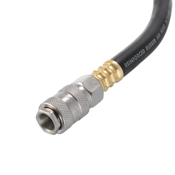 Шланг гумовий повітряний, армований, до 20 атм, 8×15 мм, 15 м, зі швидкороз'ємними з'єднаннями, STORM INTERTOOL PT-1738