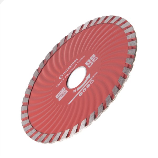 Диск відрізний по каменю TURBO алмазний, 125мм, 22-24% INTERTOOL CT-2007