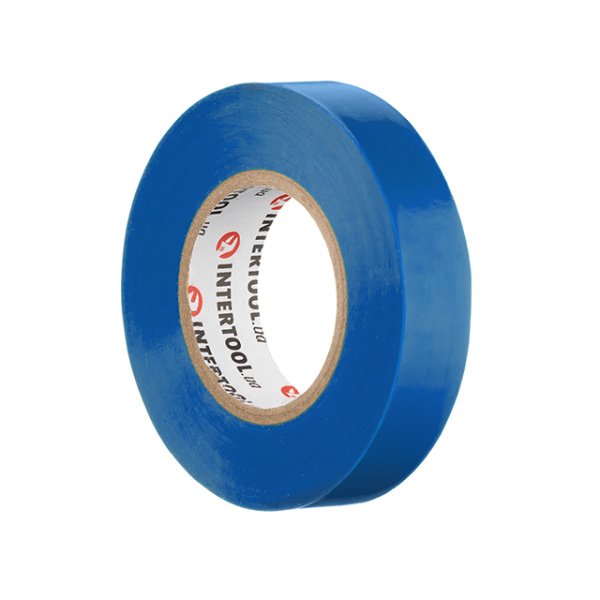 Стрічка ізоляційна 0.15мм*17мм*20м синя INTERTOOL IT-0020